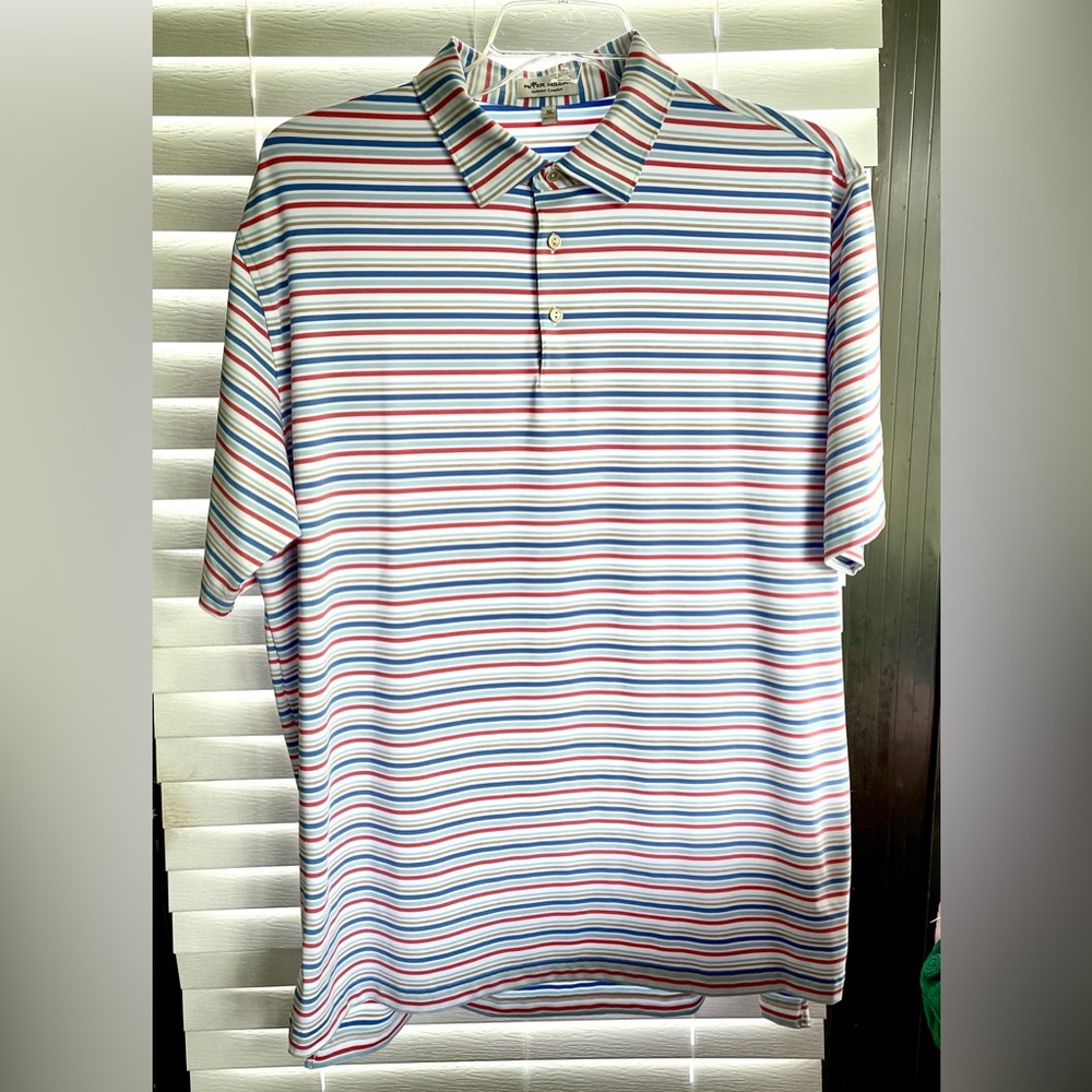 Peter Millar Golf Shirt - Belleair Country Club- Size XL - Summer Comfort Stripe